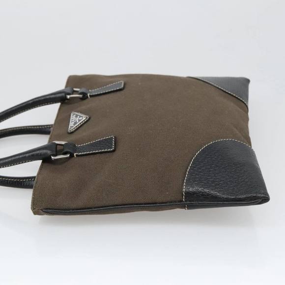 PRADA Hand Bag Canvas Khaki Auth 103935 - Picture 4 of 16